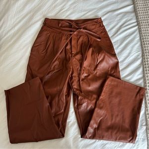 NWT Brown Leather pants